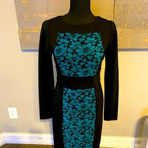 Black and Turquoise Dress by Tracy Reese
